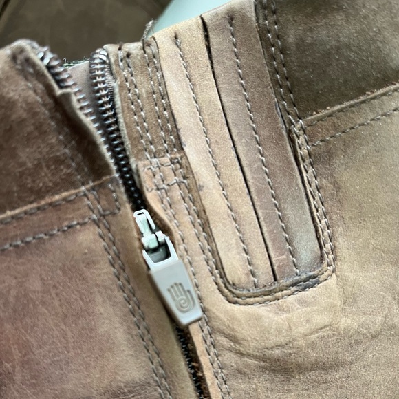 Teva 4325 Jade Cove Distressed Brown Leather Tall Boots Women’s 7.5 Zipper - Picture 7 of 10